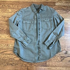 Banana Republic Army Green Button Up
